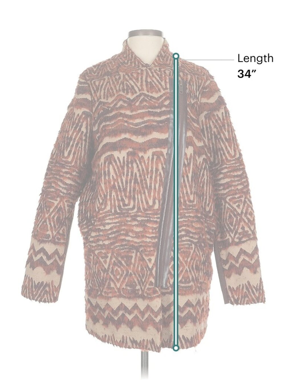 Free People Henna Tribal Pattern Coat Small Jacket Coachella Festival Boho Aztec - Picture 8 of 9